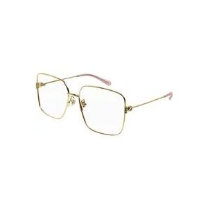 Gucci Gouden Brillenmontuur , Yellow , unisex , Maat: 60 MM