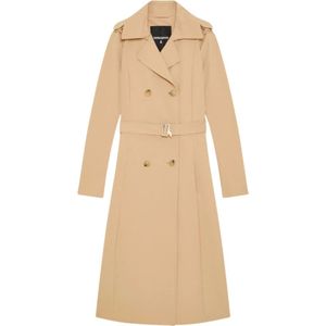 Patrizia Pepe - Mantel - Beige - Double-breasted Trenchcoat