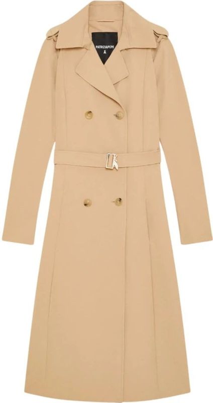 Patrizia Pepe - Mantel - Beige - Double-breasted Trenchcoat