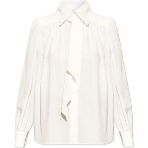 Chloé, Dames, Blouses & Shirts, Beige, Maat: XS Zijde,