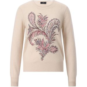 Etro, Dames, Truien, Beige, Maat: 4XS Wol,