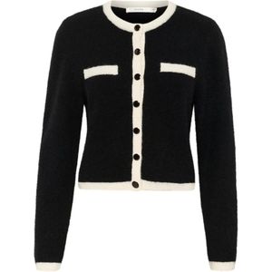 Gestuz - GZAlpha - Gebreid Vest - Ecru / Zwart