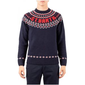 Saint Barth, Heren, Truien, Blauw, Maat: M