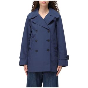 Save The Duck, Dames, Mantels, Blauw, Maat: XL Leer,