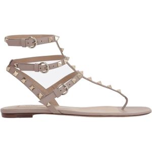 Valentino Garavani, Dames, Schoenen, Beige, Maat: 35 1/2 EU Leer,