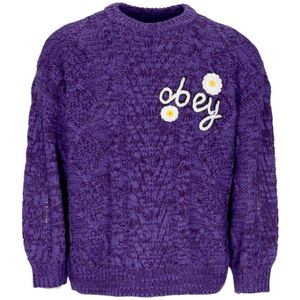 Obey, Dames, Truien, Paars, Maat: M Wol,