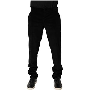 Dolce & Gabbana, Heren, Broeken, Zwart, Maat: L Katoen,