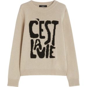 Weekend Max Mara, Dames, Truien, Beige, Maat: S Wol,