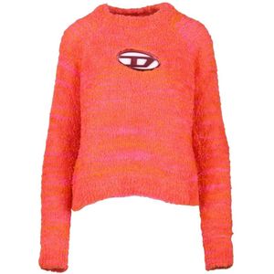 Diesel, Dames, Truien, Oranje, Maat: L Katoen,