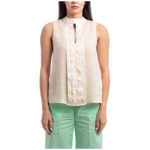 Liu Jo, Dames, Tops, Beige, Maat: S Viscose,