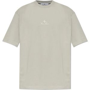 Stone Island, Heren, Tops, Grijs, Maat: L