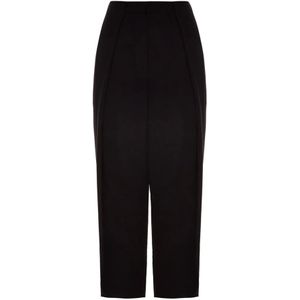 Balmain Luxe zwarte viscose broek , Black , Dames , Maat: 3XL