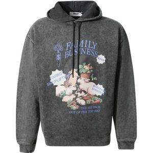 Msgm, Heren, Sweatshirts & Hoodies, Grijs, Maat: M Katoen,