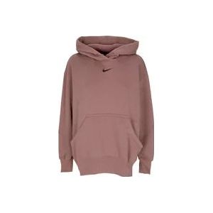 Nike Phoenix Fleece Oversized Pullover Hoodie , Brown , Dames , Maat: XS