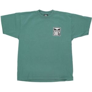 Obey, Heren, Tops, Groen, Maat: XL Katoen,