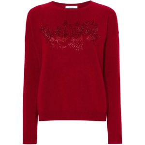 Max Mara, Dames, Truien, Rood, Maat: M Wol,