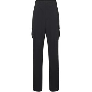 Bottega Veneta, Dames, Broeken, Blauw, Maat: 2XS Wol,