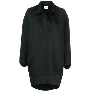 Khaite, Dames, Jurken, Zwart, Maat: 2XS