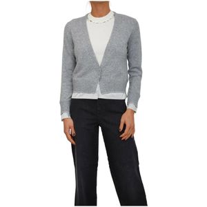 Nenette, Dames, Truien, Grijs, Maat: S Wol,