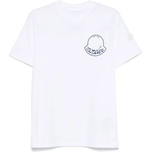 Moncler, Heren, Tops, Wit, Maat: XL Katoen,