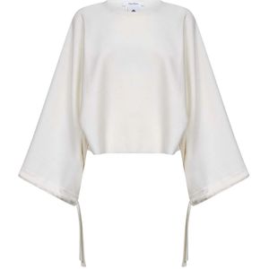 Max Mara - Witte Wollen Trui - Wijde Mouwen - Dames