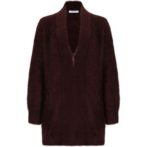 Max Mara, Dames, Truien, Rood, Maat: 3XS Mohair,