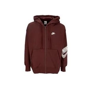 Nike Bruine Bedrukte Hoodie , Brown , Dames , Maat: S