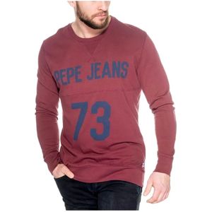 Pepe Jeans, Heren, Sweatshirts & Hoodies, Rood, Maat: S Katoen,