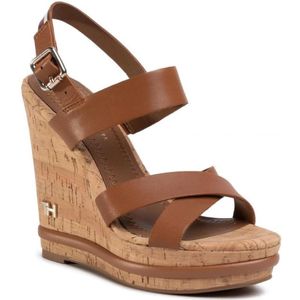 Tommy Hilfiger, Dames, Schoenen, Bruin, Maat: 41 EU Leer,