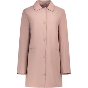 Max Mara, Dames, Mantels, Roze, Maat: S Leer,