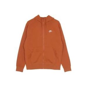 Nike Lichtgewicht Zip Hoodie , Brown , Heren , Maat: S