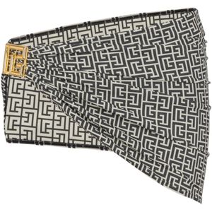 Balmain Gedrukte PB Labyrint sarong , Black , Dames , Maat: L/Xl