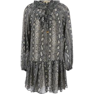 MICHAEL Michael Kors - Jurk - Ecru - Dierenprint - Knielengte - Losse Pasvorm