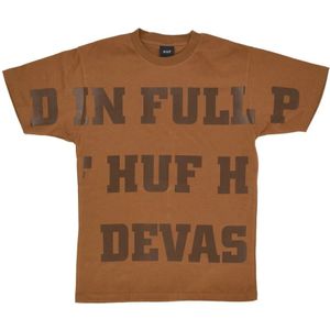 Huf, Heren, Tops, Bruin, Maat: S Katoen,