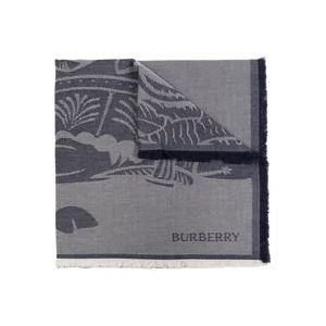 Burberry Sjaal met logopatroon , Blue , unisex , Maat: ONE Size