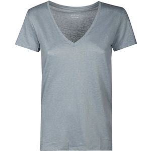 Majestic Filatures, Dames, Tops, Blauw, Maat: S Linnen,