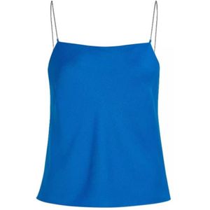 Calvin Klein, Dames, Tops, Blauw, Maat: XS Katoen,