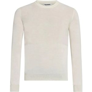Jil Sander, Heren, Sweatshirts & Hoodies, Beige, Maat: M Wol,