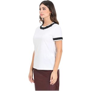 Max Mara Studio, Dames, Tops, Wit, Maat: M Katoen,