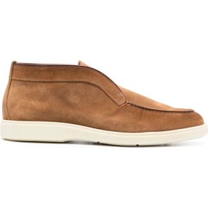 Santoni Slip-on Suède Laarzen , Brown , Heren , Maat: 44 EU