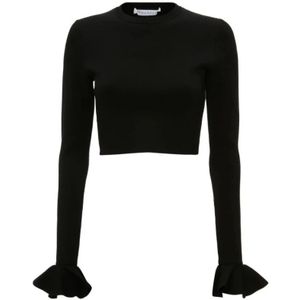 JW Anderson, Dames, Tops, Zwart, Maat: M Viscose,
