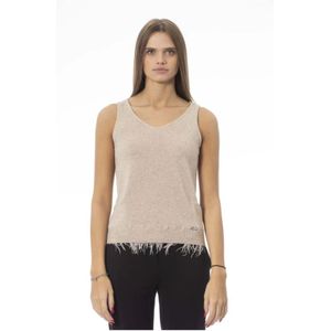 Baldinini, Dames, Tops, Beige, Maat: M Wol,