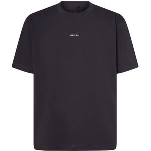 Oakley, Heren, Tops, Zwart, Maat: L Katoen,