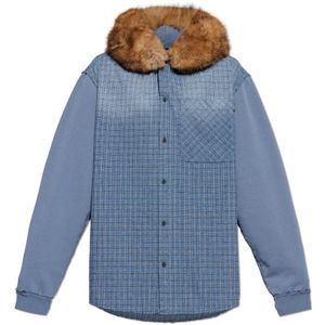 Balenciaga, Heren, Overhemden, Blauw, Maat: L