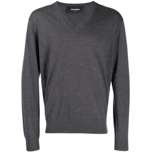 Dsquared2, Heren, Truien, Blauw, Maat: L Wol,