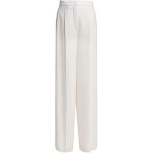 Max Mara, Dames, Broeken, Wit, Maat: M Poliester,