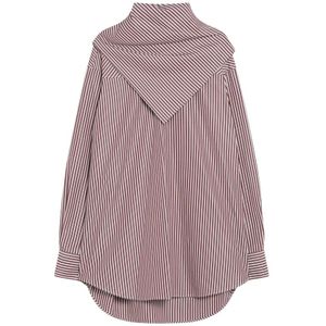 Ami Paris, Dames, Blouses & Shirts, Rood, Maat: M Katoen,