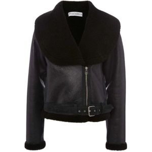 JW Anderson, Dames, Jassen, Zwart, Maat: XS Leer,