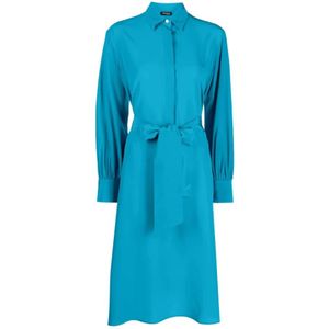 Kiton, Dames, Jurken, Blauw, Maat: 2XS Zijde,