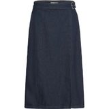 Ichi, Dames, Rokken, Blauw, Maat: S Denim,